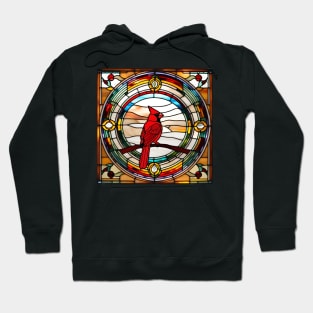 Autumn Cardinal Stained Glass Hoodie